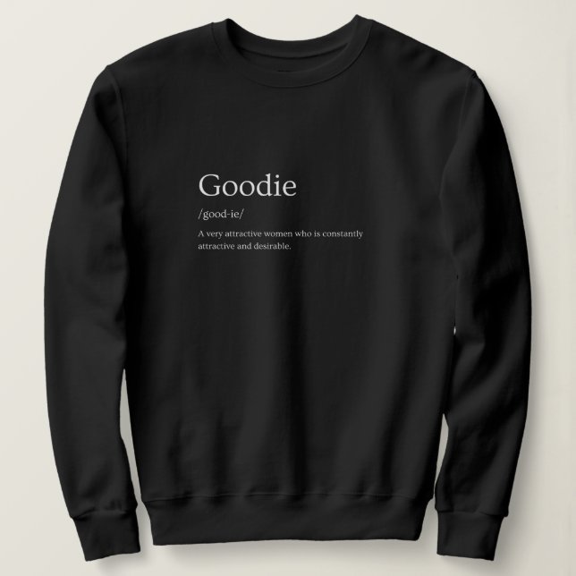 Sudadera Definición de diccionario Goodie (Anverso del diseño)