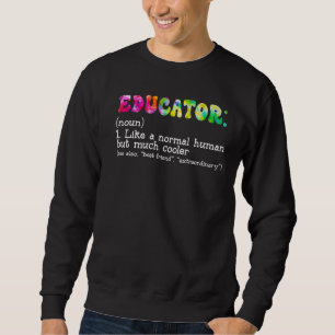 Sudadera Definición de educador de diccionarios como un hum