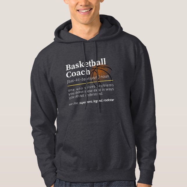 Sudadera Definición de entrenador de baloncesto (Anverso)