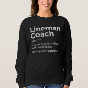 Sudadera Definición de entrenador de liniero de fútbol Mejo