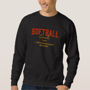 Sudadera Definición de Entrenador de Sóftbol Humor de Jugad