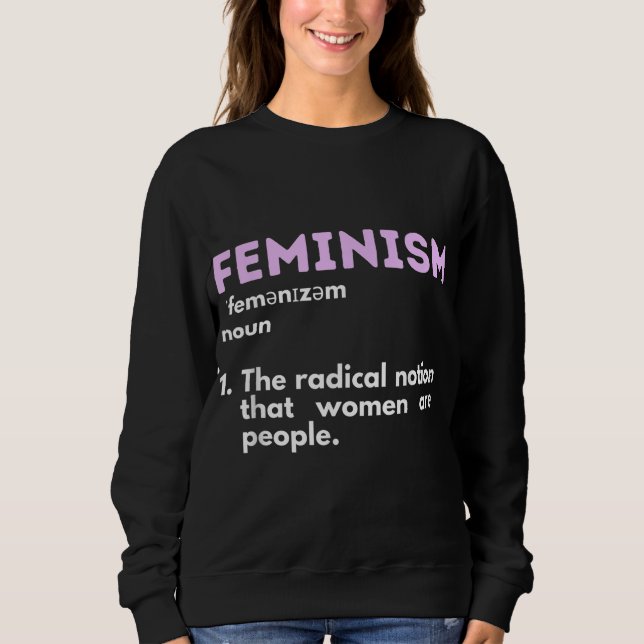 Sudadera Definición de feminismo Mujeres empoderadas por la (Anverso)