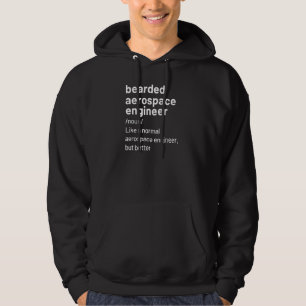 Sudadera Definición de ingeniero aeroespacial con barba par