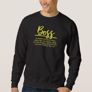 Sudadera Definición de jefe de la mujer cristiana 1