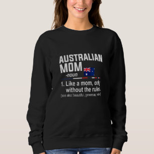 Sudadera Definición de madre australiana para mujeres Día d