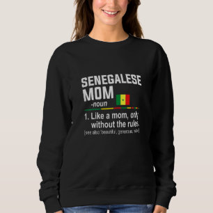 Sudadera Definición de madre senegalesa femenina Día de