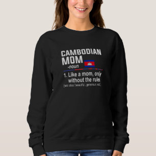 Sudadera Definición de mamá camboyana para mujeres Día de l