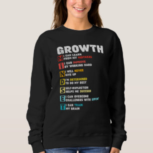 Sudadera Definición de Mentalidad de Crecimiento Frase Moti