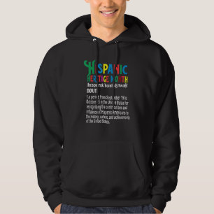 Sudadera Definición de Mes de Patrimonio Hispano Latinoamer