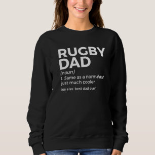 Sudadera Definición de Papá de Rugby Mejor Papá de Rugby Dí