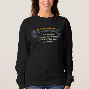 Sudadera Definición de Sentadilla Sumo Entrenamiento Memes