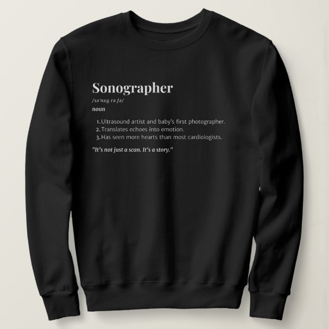 Sudadera Definición de sonógrafo - Regalo tecnológico de ul (Anverso del diseño)