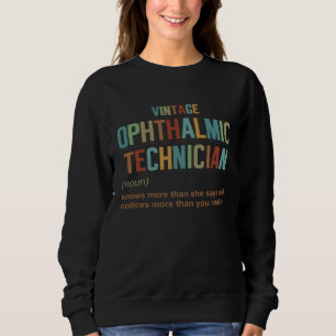 Sudadera Definición de técnico oftálmico vintage para hombr