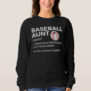 Sudadera Definición de Tía de Béisbol Fan Más Grande del So