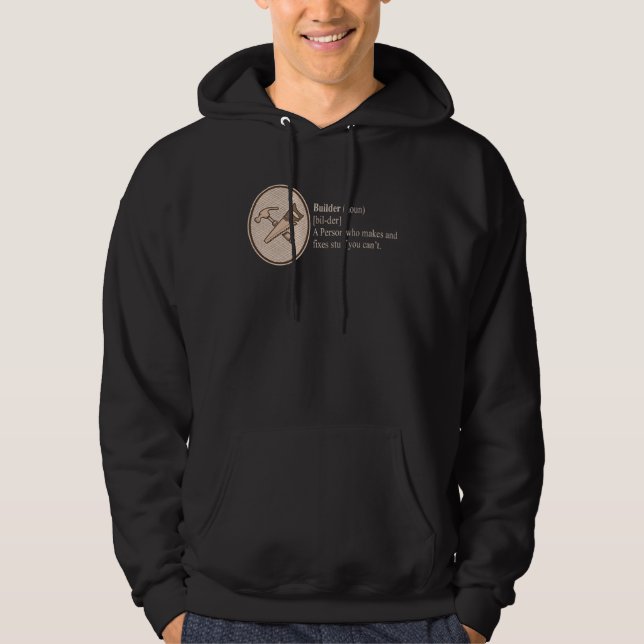 Sudadera Definición de trabajador de construcción de edific (Anverso)