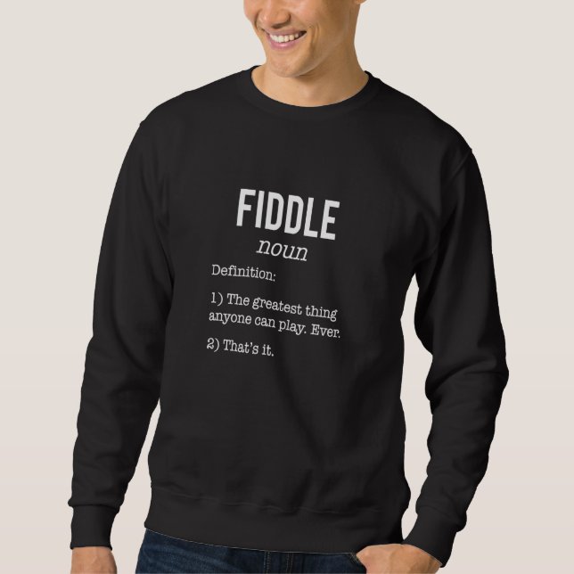 Sudadera Definición de violín Humor Violín (Anverso)