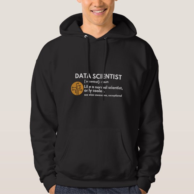 Sudadera Definición Divertida de Científico de Datos Cienci (Anverso)