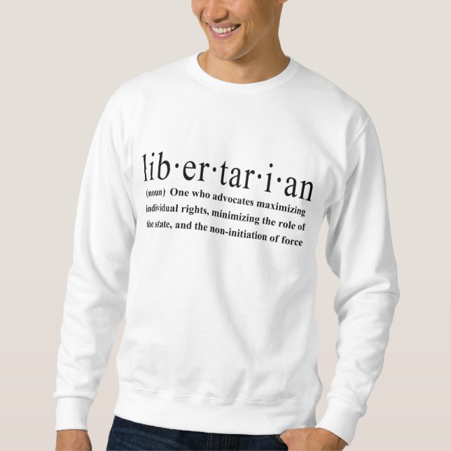 Sudadera Definición libertaria (Anverso)