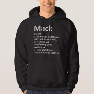 Sudadera Definición MACK Nombre personalizado Funny Cumplea
