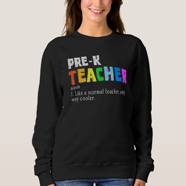 Sudadera Definición Para Que El Profesor De Preescolar Vuel (Anverso)