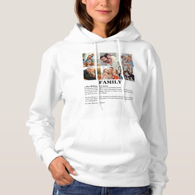Sudadera Definición personalizada de la familia de Collages (Anverso)