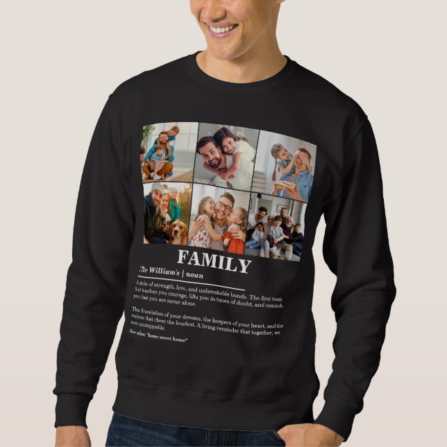 Sudadera Definición personalizada de la familia de Collages (Anverso)