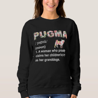 Sudadera Definición PUGMA Lindo y Abuela Pug y Mamá Idea