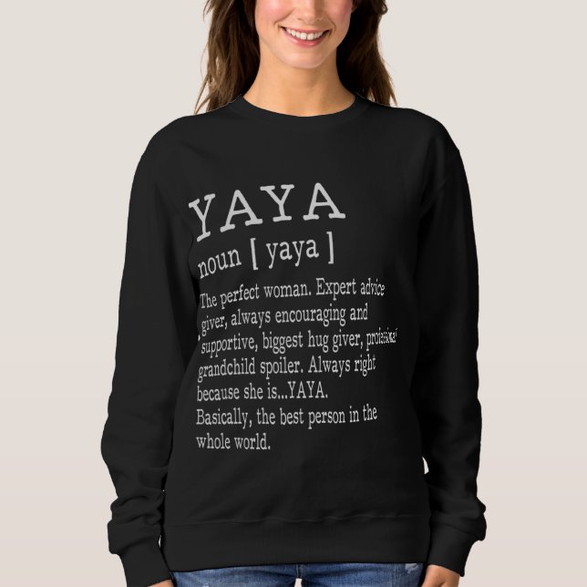 Sudadera Definición Yaya Abuela Día de la Madre Regalos Muj (Anverso)