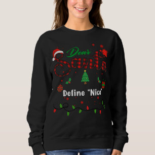 Sudadera Definir ''Bonito'' Coincidente Navidad Querido San