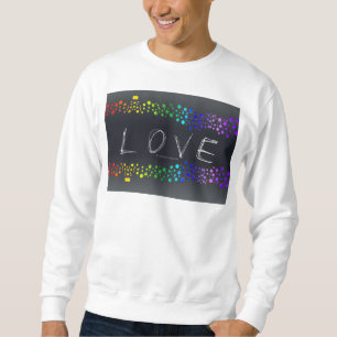 Sudadera degradado de la palabra de amor de SlipperyJoe