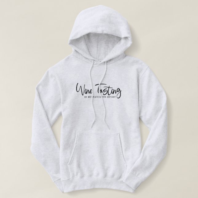 Sudadera Degustación de vino es mi hogar deportivo favorito (Diseño del anverso)