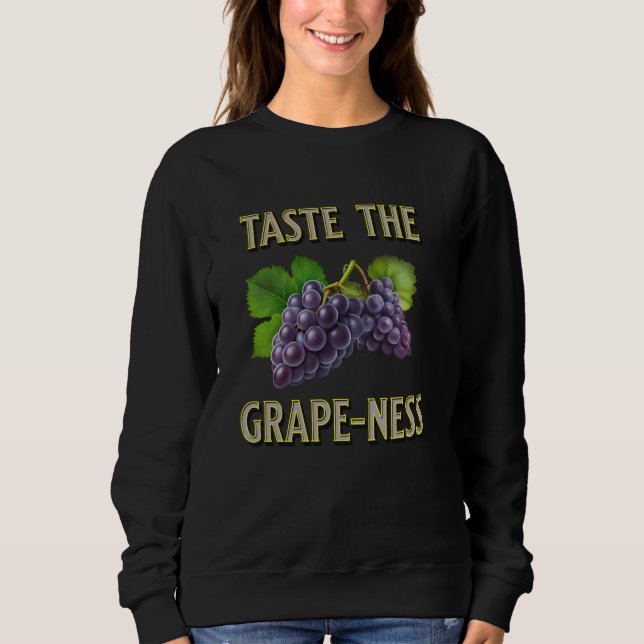 Sudadera Degustar El Vino Amante De La Grape-Ness (Anverso)
