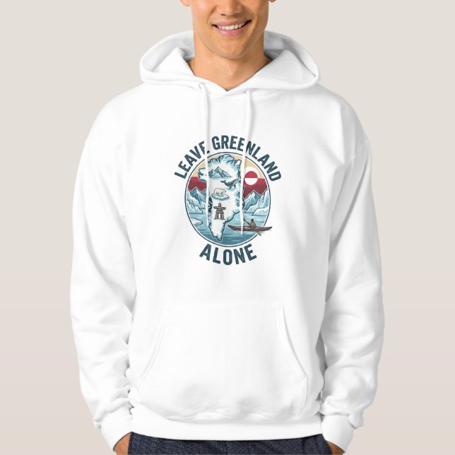 Sudadera Deja Groenlandia en paz (Anverso)