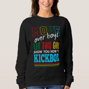 Sudadera Deja que esta chica te muestre cómo kickbox humorí