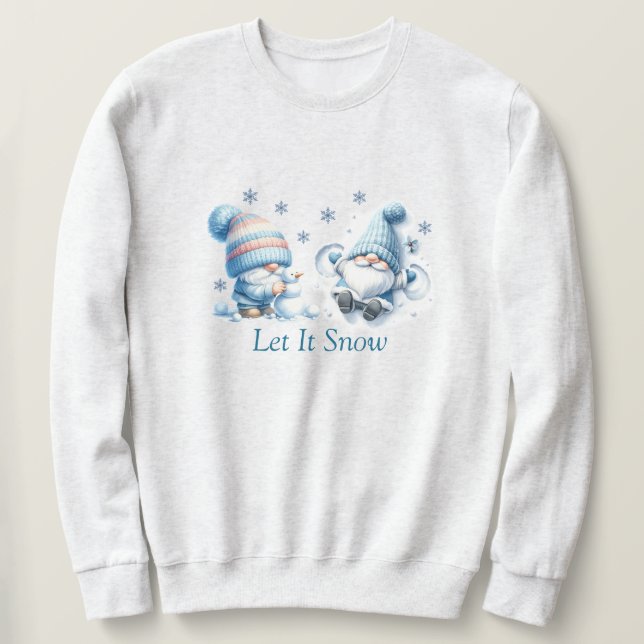 Sudadera Deja Que La Nieve Suela (Anverso del diseño)