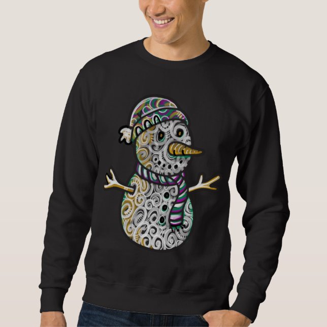 Sudadera Dejemos que los Navidades de la nieve engañen a lo (Anverso)