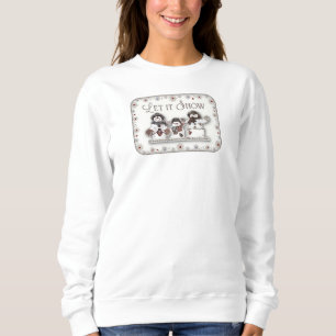 Sudadera Dejemos que nieve - Tres hombres de nieve