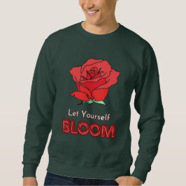 Sudadera Déjente florecer el arte de las flores rojas