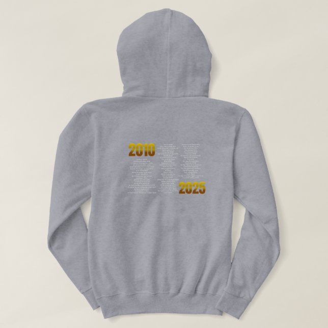 Sudadera del 15º Aniversario de RS CON Historial d (Reverso del diseño)