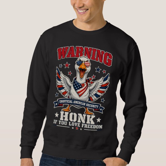 Sudadera del 4 de julio del ganso enojado (Anverso)