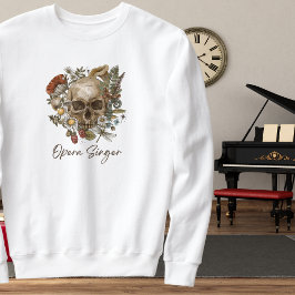 Sudadera del cantante de ópera floral Skull