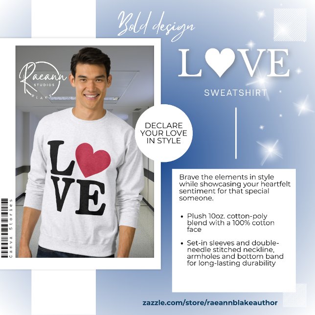 Sudadera del Día de San Valentín Bold L♥VE (Subido por el creador)