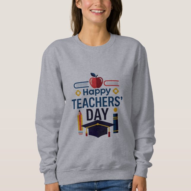 Sudadera del día del maestro feliz (Anverso)