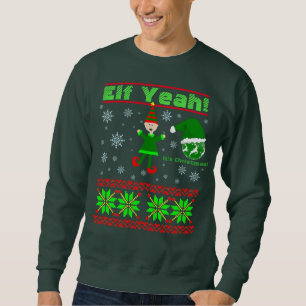 Sudadera Del duende navidad divertido sí