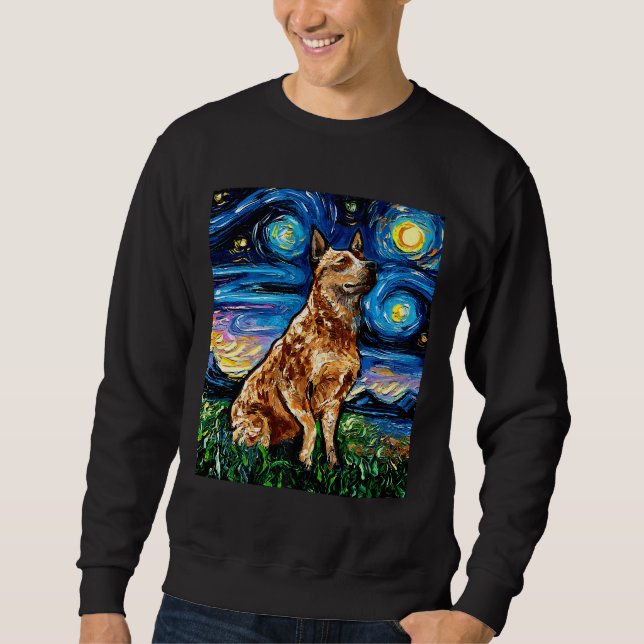 Sudadera Del Pegatina Husky Siberiano Rojo (Anverso)
