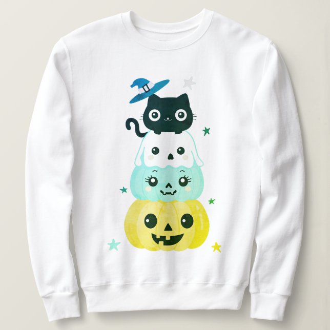 Sudadera del personaje kawaii de Halloween (Anverso del diseño)