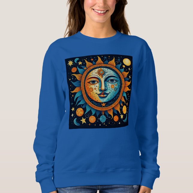 Sudadera del Sol y la Luna Celestiales (Anverso)