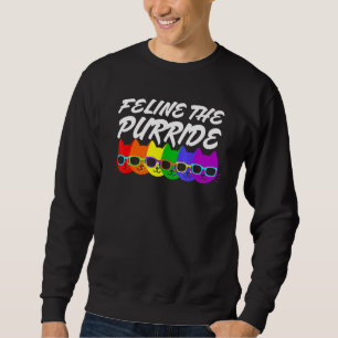 Sudadera Delante Del Gato Del Orgullo Gay Purride Lgbt Usan