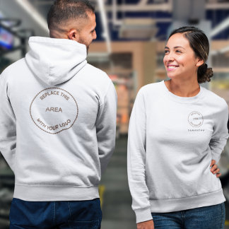 Sudadera Delante y atrás del logotipo del nombre del emplea