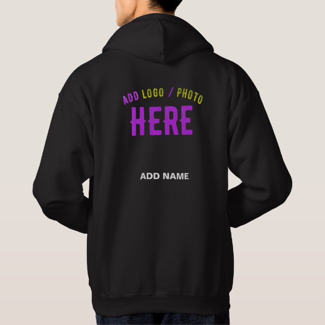 SUDADERA DELANTE Y MARCA NEGRA ESTILOSA Y MODERNA (Reverso)